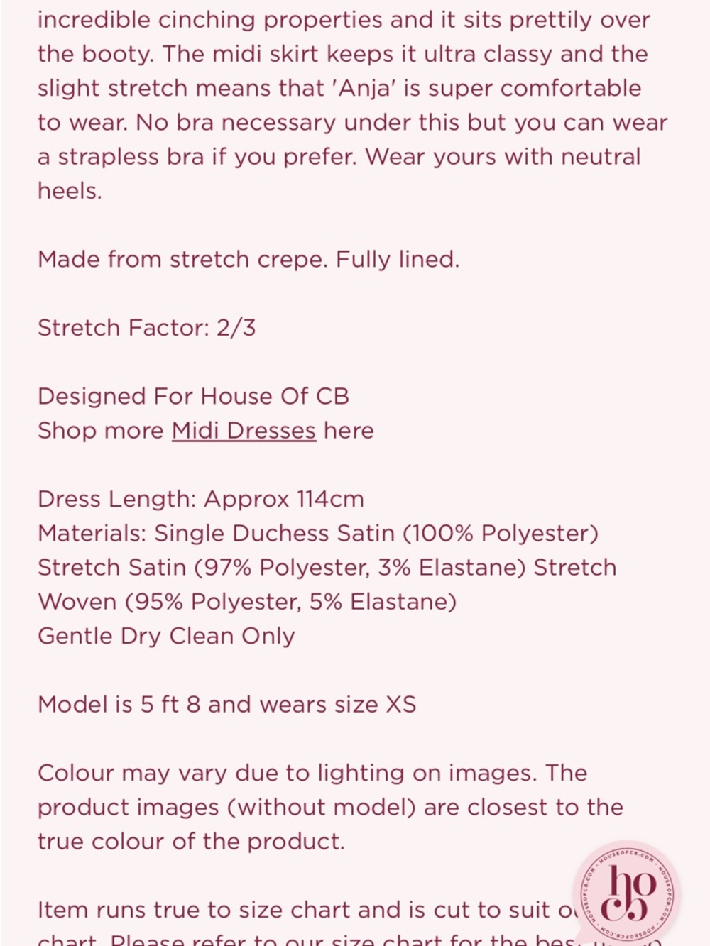 House of CB Anja Dress - Ivory Satin Corset Dress - Picture 9 of 9